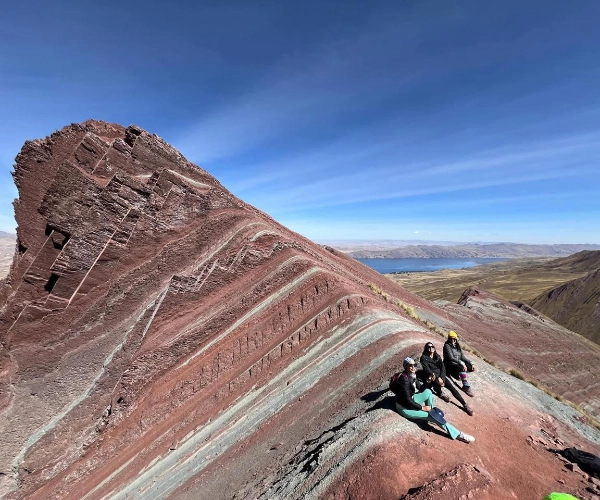 Pallay Punchu Mountain colorful ridgeline panoramic view